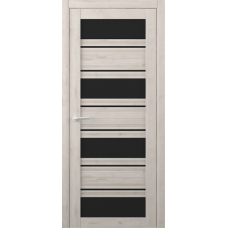 Дверь межкомнатная ALBERO West МОНТАНА Кремовый, стекло черное Дверь межкомнатная ALBERO West МОНТАНА Кремовый, стекло черное